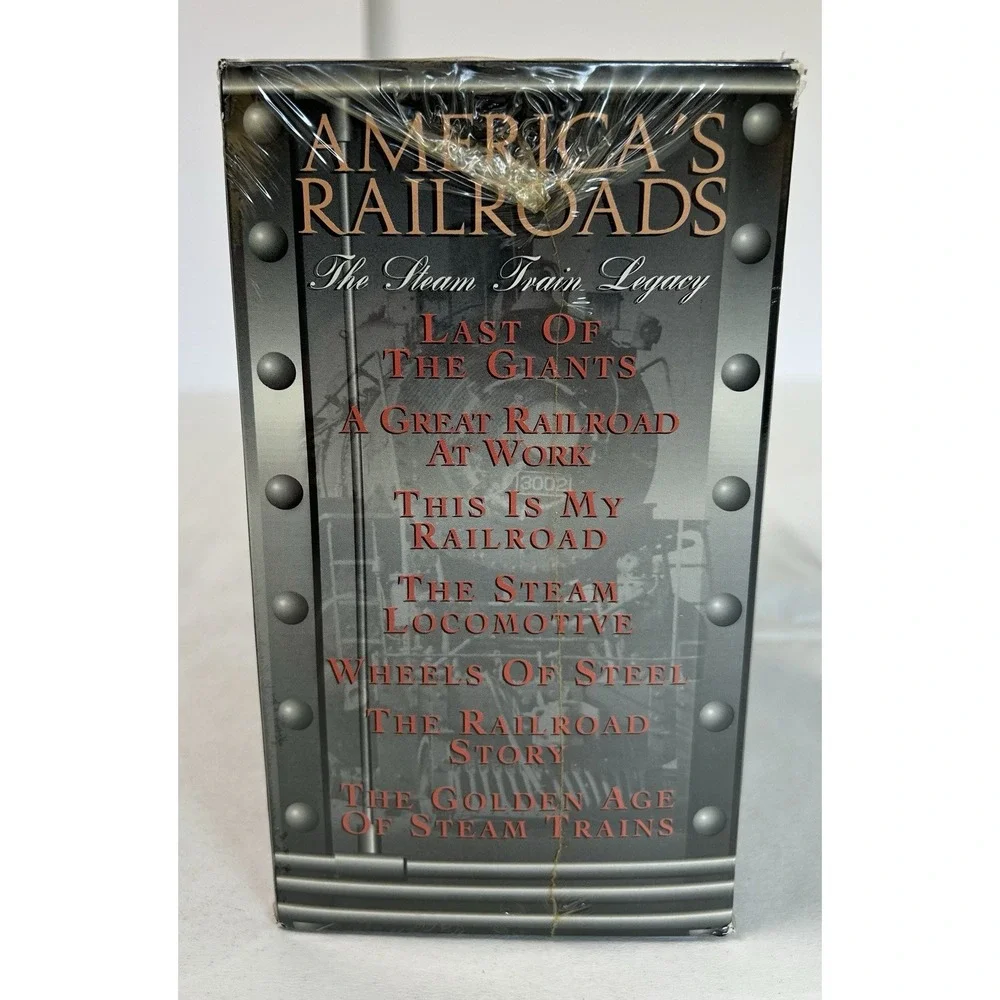 NIB America's Railroads: The Steam Train Legacy VHS Box Set Of 7 In Slipcase